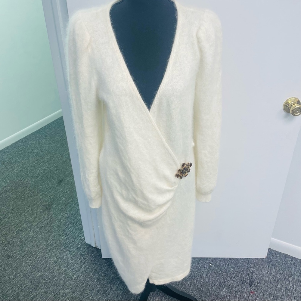 Moda International Cream Wrap Dress